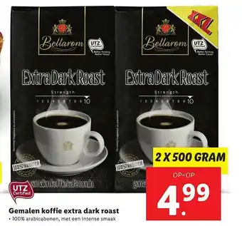 Lidl Bellarom Gemalen Koffie Extra Dark Roast aanbieding