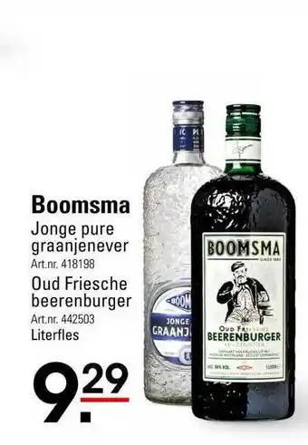 Sligro Boomsma Jonge Pure Graanjenever Of Oud Friesche Beerenburger aanbieding