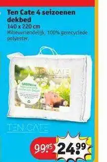 Kruidvat Ten Cate 4 Seizoenen Dekbed 140 X 220 Cm aanbieding