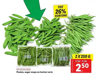 Lidl Peulen, Sugar Snaps En Haricot Verts Tot 26% Korting aanbieding