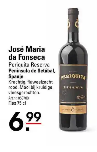 Sligro José Maria Da Fonseca Periquita Reserva Península De Setúbal, Spanje aanbieding