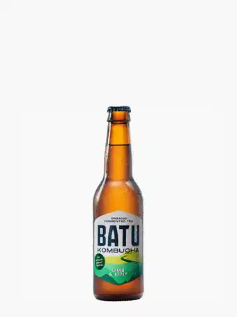 Flink Batu kombucha lime & mint 0.33l aanbieding