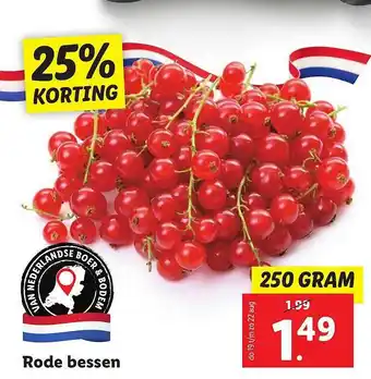 Lidl Rode Bessen 25% Korting aanbieding