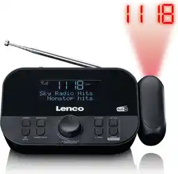 Bol.com Lenco cr-615bk - wekkerradio met dab - slaaptimer - zwart aanbieding