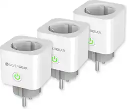 Bol.com Silvergear® slimme stekker met energiemeter - wifi smart plug met app, verbruiksmeter en tijdschakelaar - werkt met google ho aanbieding