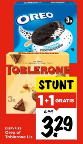 Vomar Voordeelmarkt Oreo of Toblerone IJs aanbieding
