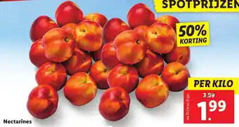 Lidl Nectarines aanbieding