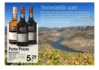 Sligro Porto Poças Douro, Portugal White Port, Ruby Port Of Tawny Port aanbieding