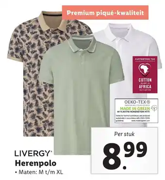 Lidl LIVERGY® Herenpolo aanbieding