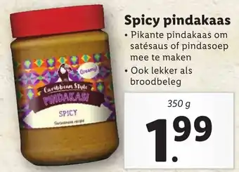 Lidl Spicy pindakaas 350g aanbieding