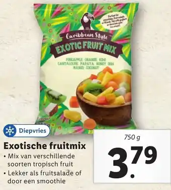 Lidl Exotische fruitmix 750g aanbieding