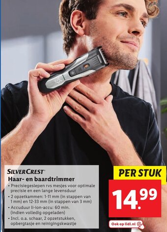 Lidl SILVERCREST Haar- en baardtrimmer aanbieding