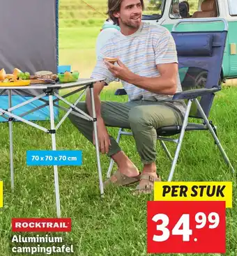 Lidl ROCKTRAIL Aluminium campingtafel aanbieding