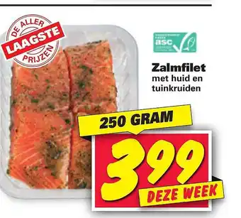 Nettorama Zalmfilet Met Huid En Tuinkruiden aanbieding