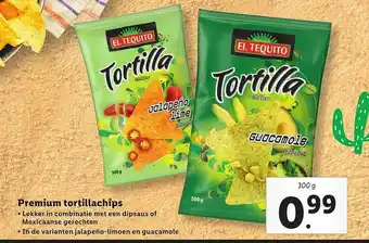 Lidl El Tequito Premium Tortillachips aanbieding