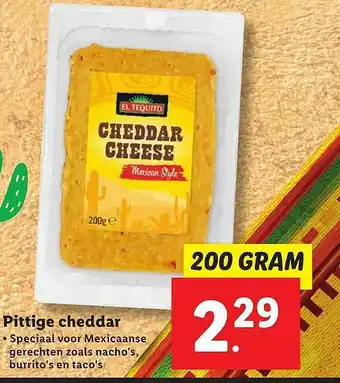 Lidl El Tequito Pittige Cheddar aanbieding