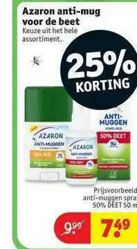 Kruidvat Azaron Anti-Mug Voor De Beet 25% Korting aanbieding