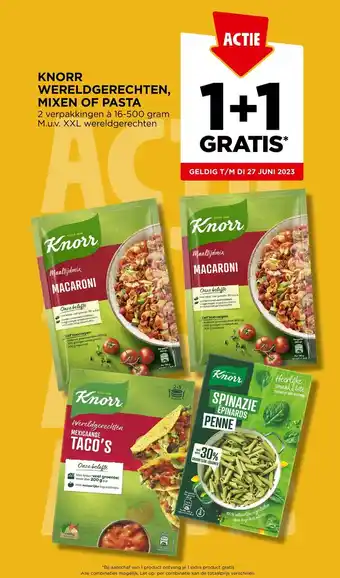 Jumbo KNORR WERELDGERECHTEN, MIXEN OF PASTA 2 verpakkingen à 16-500 gram aanbieding