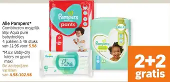 Albert Heijn Pampers 2+2 aanbieding