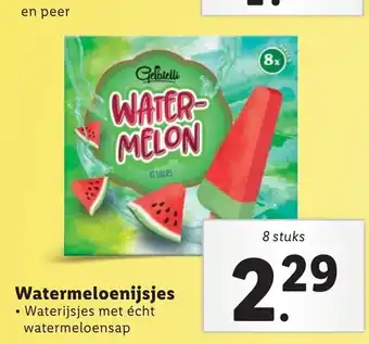 Lidl Watermeloenijsjes 8 stuks aanbieding