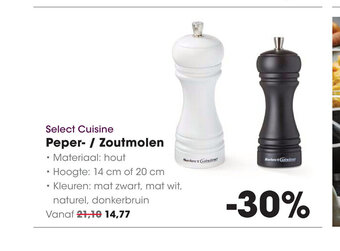 HANOS Select Cuisine Peper- / Zoutmolen aanbieding