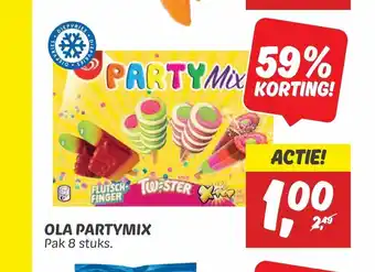 Dekamarkt OLA PARTYMIX Pak 8 stuks. aanbieding