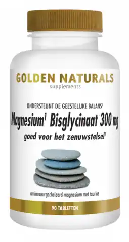 De Online Drogist Golden naturals magnesium bisglycinaat tabletten 90vtb aanbieding