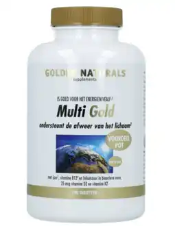 De Online Drogist Golden naturals multi strong gold tabletten 180tb aanbieding