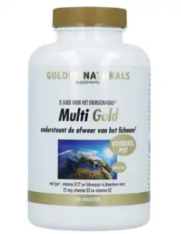 De Online Drogist Golden naturals multi strong gold tabletten 180tb aanbieding