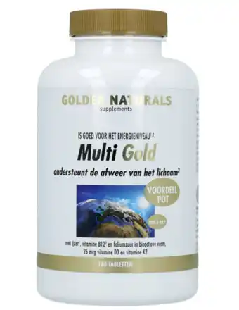De Online Drogist Golden naturals multi strong gold tabletten 180tb aanbieding