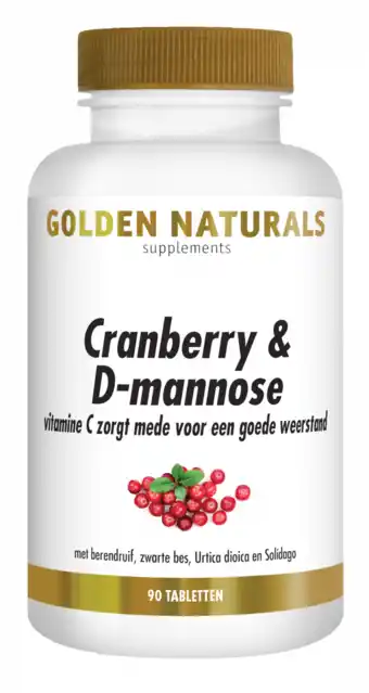 De Online Drogist Golden naturals cranberry & d-mannose tabletten 90tb aanbieding