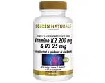 De Online Drogist Golden naturals vitamine k2 200mcg & d3 25mcg capsules 60vcp aanbieding