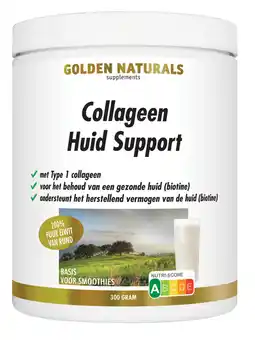 De Online Drogist Golden naturals collageen huid support rund poeder 300gr aanbieding