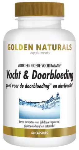 De Online Drogist Golden naturals vocht & doorbloeding capsules 60cp aanbieding