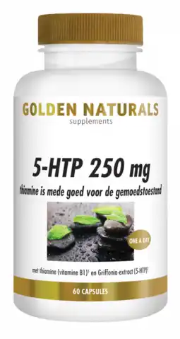 De Online Drogist Golden naturals 5-htp 250 mg capsules 60vcp aanbieding