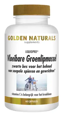 De Online Drogist Golden naturals vloeibare groenlipmossel capsules 60cp aanbieding