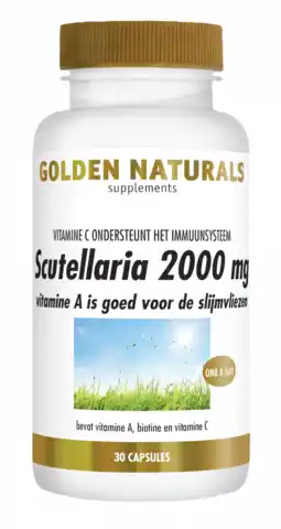 De Online Drogist Golden naturals scutellaria 2000 mg capsules 30cp aanbieding