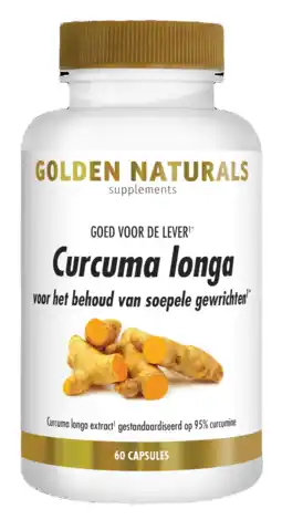 De Online Drogist Golden naturals curcuma longa capsules 60cp aanbieding