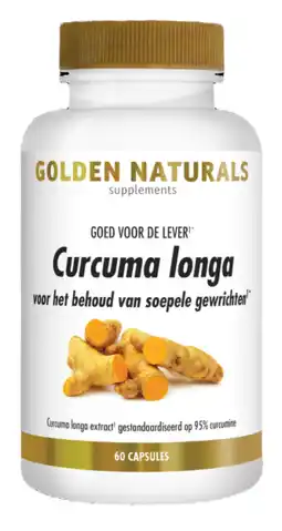 De Online Drogist Golden naturals curcuma longa capsules 60cp aanbieding