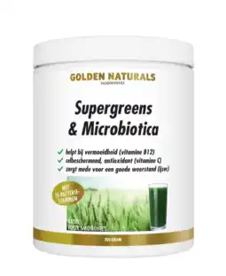 De Online Drogist Golden naturals supergreens & probiotica poeder 300gr aanbieding