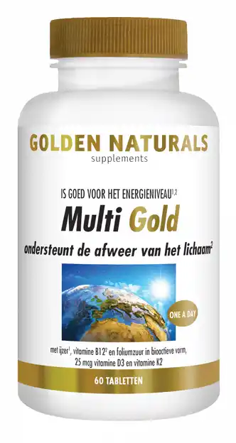 De Online Drogist Golden naturals multi strong gold tabletten 60tb aanbieding