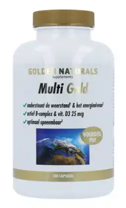 De Online Drogist Golden naturals multi strong gold capsules 180cp aanbieding