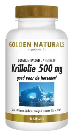 De Online Drogist Golden naturals krillolie 500mg capsules 60cp aanbieding