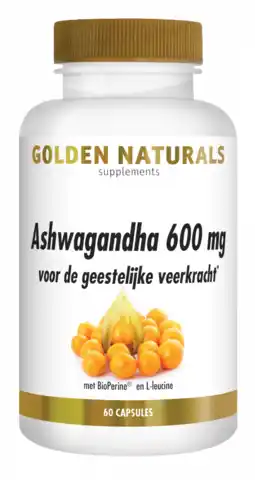 De Online Drogist Golden naturals ashwagandha capsules 60cp aanbieding