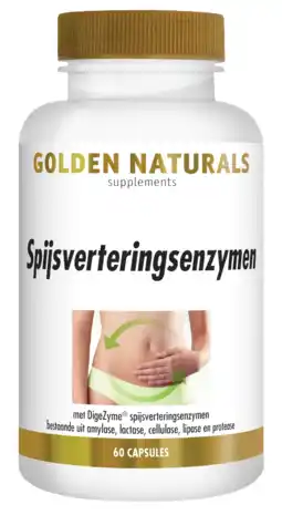 De Online Drogist Golden naturals spijsverteringsenzymen capsules 60vcp aanbieding