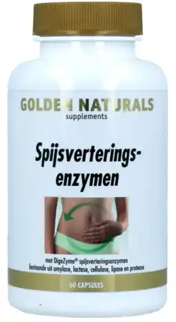 De Online Drogist Golden naturals spijsverteringsenzymen capsules 60vcp aanbieding