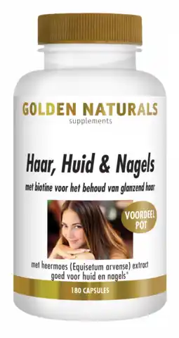 De Online Drogist Golden naturals haar huid & nagels capsules 180vcp aanbieding