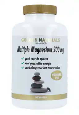 De Online Drogist Golden naturals multiple magnesium 200mg tabletten 180tb aanbieding