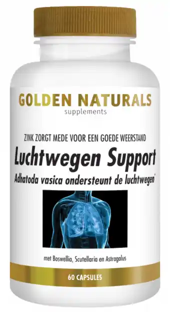 De Online Drogist Golden naturals luchtwegen formule capsules 60vcp aanbieding