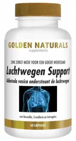 De Online Drogist Golden naturals luchtwegen formule capsules 60vcp aanbieding